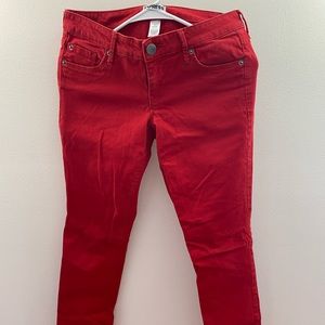 Red jeans